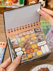 48Pcs/Book Coil Sticker Book, Escaping From The Heart Series, Exquisite Ins Ancient Style Die-Cut Stickers, Scrapbook Supplies, Decorative Notebooks, Photo Frames, Phone Cases, Water Cups, Garbage Magazines, Stationery Boxes, DIY Personalized Collage Back To School