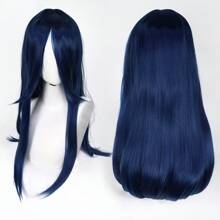 FULCRUM 24 Inch Pink Blue Green Black Anime Costume Long Straight Cosplay Wig Heat Resistant Synthetic Fibers Wig For Party Halloween Christmas