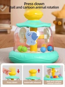 1 đồ chơi đu quay xoay cho trẻ sơ sinh, chuyển động quay thu hút sự chú ý, làm phong phú thêm khả năng nhận biết màu sắc, trang trí Giáng sinh, quà tặng cho bé trai và bé gái - Nhiều màu - Xem 2