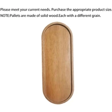 1/2 piezas, Bandeja de madera de acacia, bandejas rectangulares de madera maciza, bandejas ovaladas de madera, son perfectas para separar especias, aperitivos, té, platos principales y carnes, platos de servir