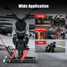 SENDERPICK Motorcycle Lift 680 Kg Motorcycle Jack Professional Motorcycle Lift Hydraulic Scissor Jack Mini Lifting Platform Lift Hydraulic Motorcycle Jack For Various Motorcycle Types | EU Stock (Red)