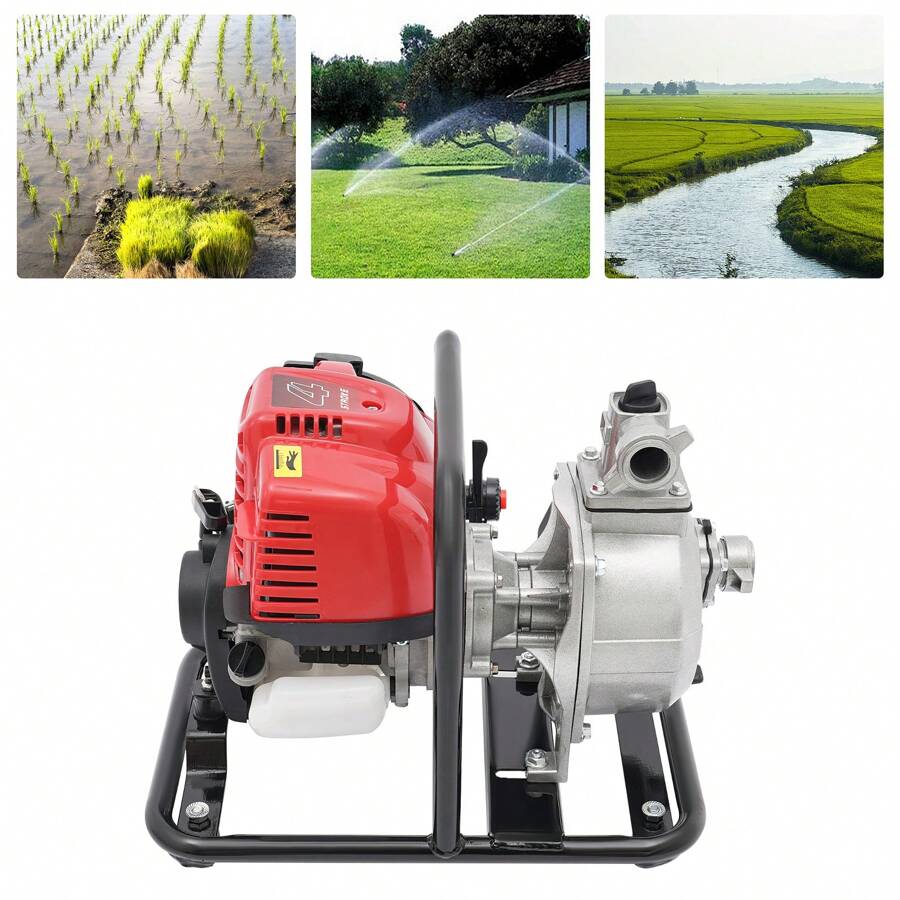 SENDERPICK Gasoline Engine Water Pump, 4-Stroke Gasoline Powered Water Pump, Water Pump - Multicolor - View 1