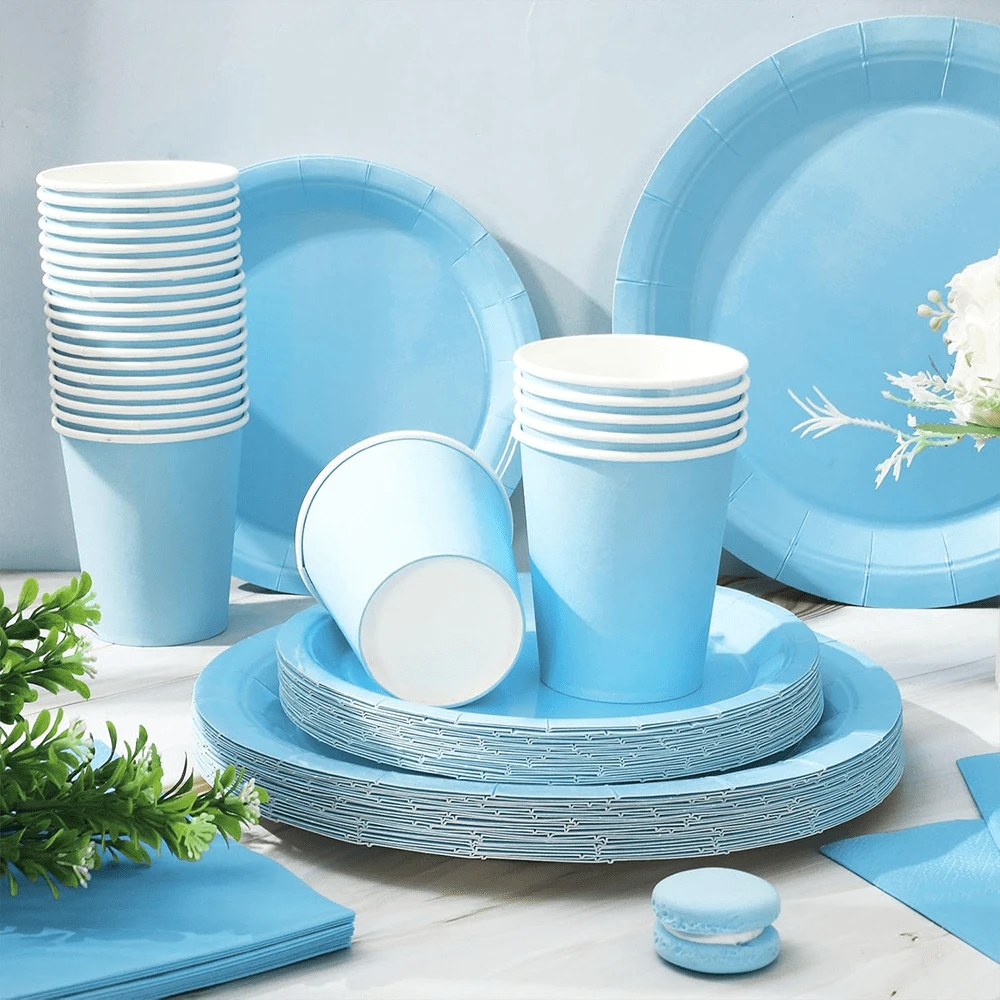 10/20 chiếc đồ dùng tiệc màu xanh, đĩa giấy màu xanh, khăn ăn, bộ đồ ăn tối để tiết lộ giới tính, sinh nhật, trang trí tiệc cưới, đĩa ăn tối bằng giấy màu xanh và khăn ăn trưa, cho tiệc Halloween hoặc Giáng sinh, - Nhiều màu - Xem 1