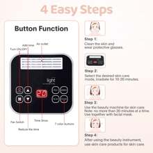 HanTai Led-Face-Tool,LED Light Therapy Facial Mask,7 In 1 Beauty Equipment For Skin Care At Home - 美規A型插(110-127V) - 查看 4