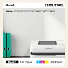 Replacement PG275XL CL276XL Ink Cartridges Replacement For PG275XL And CL276XL For Canon PIXMA TS3500 TS3522 TS3520 TR4700 TR4720 TR4722 Printers - Hồng - Xem 2
