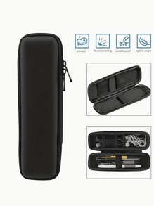 1 pezzo Astuccio nero di grande capacità e semplice, scatola per articoli di cancelleria per studenti di scuola media/superiore o ragazze adolescenti, multifunzionale, stile giapponese/coreano, essenziale per il ritorno a scuola, regalo creativo per il Ringraziamento, Natale, compleanno, decorazione di Ognissanti Ritorno a scuola