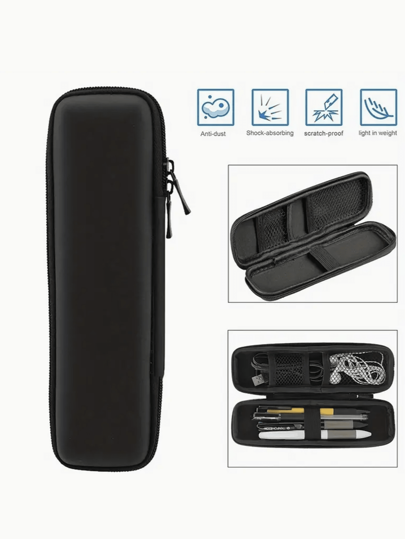 1pc Black Large Capacity Simple Pencil Case, Stationery Box For Middle/High School Students Or Teen Girls, Multiple Functions, Japanese/Korean Style,Back To School Essentials,Creative Gift For Thanksgiving, Christmas, Birthday Halloween Decoration Back To School