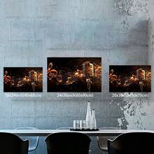 Vintage Microphone &   Canvas Art,  Modern Wall Decor For Living Room And Bedroom - Framed - View 4
