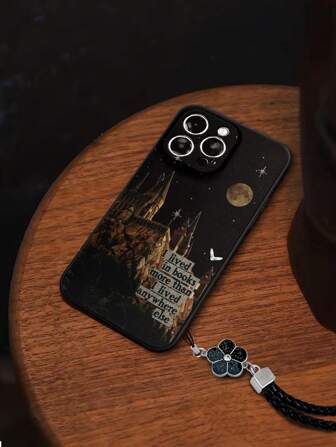 技术 1 件精致穿孔直边城堡夜画加厚防震手机壳，配手工编织挂绳，适用于 16/16 Pro/16 Plus/16 Pro Max、 15 Pro Max、Apple P13、P14、P11 软壳、P12 防摔、XS.XR /7 8 P.78 GES2、A50 A12 A32 A52 A72 A51 A21S A13 A14 S22 Ultra S23 A33 A53 S20 FE、Redmi 11 Youth、12 Pro、12/12X、Note 11、9a、9c、Polox3 NFC、Redmi 10、Redmi 9、Note 9、12c、Note 11 Pro、Redmi 10c、Note 8 Pro 防水防刮