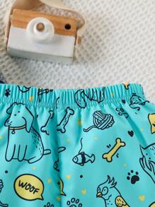 3pcs/Set Young Boy Casual Allover Print Rocket, Dinosaur, Animal Pattern Mix & Match Shorts, Suitable For Summer, Outdoor, Sports, School, Daily Life, Holiday, Travel
