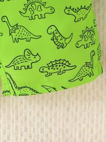 3pcs/Set Young Boy Casual Allover Print Rocket, Dinosaur, Animal Pattern Mix & Match Shorts, Suitable For Summer, Outdoor, Sports, School, Daily Life, Holiday, Travel