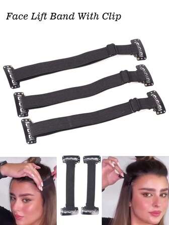 nunify Diadema invisible cómoda de 1,5 cm de ancho para lifting facial reutilizable que reduce las arrugas diarias con cintas de elevación ocultas