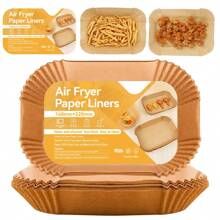 NetHong 200x Air Fryer Liner Paper Parchment Disposable For Dual Non Stick UK - Brown - View 9