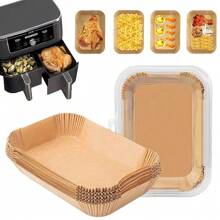 NetHong 200x Air Fryer Liner Paper Parchment Disposable For Dual Non Stick UK - Brown - View 7