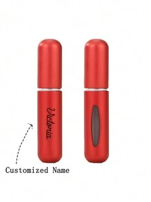 Vaporisateur de parfum personnalisé de 5 ml, atomiseur de parfum haut de gamme personnalisé, nom imprimé personnalisé, flacon vaporisateur mini portable rechargeable, cadeaux personnalisés pour amis et demoiselles d'honneur, flacon de parfum et diffuseur d'huiles essentielles pour les voyages (sans parfum, flacon vide uniquement) - 5ml - Voir 8