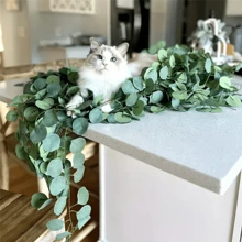 3 Pcs 82inch Lush Artificial Eucalyptus Wreath - Classic Style Home Decor, Wedding & Party Decoration - No Power Needed, No Feathers Gifts Birthday Graduation,Fake Plants