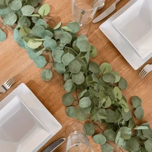 3 Pcs 82inch Lush Artificial Eucalyptus Wreath - Classic Style Home Decor, Wedding & Party Decoration - No Power Needed, No Feathers Gifts Birthday Graduation,Fake Plants