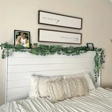 3 Pcs 82inch Lush Artificial Eucalyptus Wreath - Classic Style Home Decor, Wedding & Party Decoration - No Power Needed, No Feathers Gifts Birthday Graduation,Fake Plants