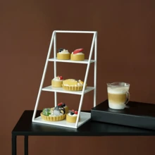 3-Layer Storage Rack Wrought Iron Cake Stand Dessert Stand Jewelry And Perfume Display Stand For Desktop - Multicolor - View 1