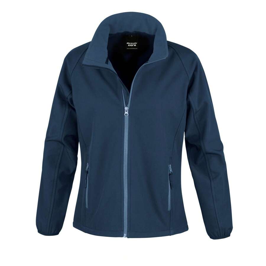 Result Womens/Ladies Printable Soft S Jacket (Navy/Navy) - Blue - View 1