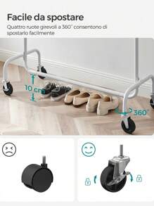 SONGMICS Fixed Clothes Drying Racks - Tek beden tüm beyazlara uyar - Görünüm 3