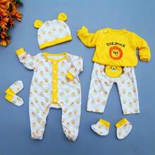 Ropa para muñecas Reborn de 17 a 23 pulgadas, accesorios de ropa para muñecas de 17 a 23 pulgadas, ropa para bebés[Juego de 6 piezas Little Lion]Regalos navideños para niños Navidad - Multicolor - Ver 1