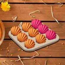 3pcs/1pc Madeleines Baking Mold Pan, 4/6/9 Cavities Non-Stick Candy Mold, Carbon Steel Cake Mold, Madeleines Pan, Shell Shape Baking Molds For Cookies, Cakes, Chocolate,