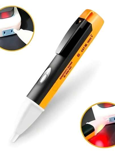 Caneta detectora de tensão AC com Alerta Sonoro com Pilha