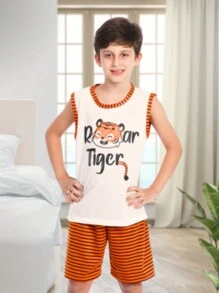 Pijama Masculino Infantil Conjunto Short e Camiseta Personagens