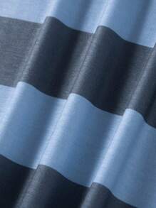 Women Knit Basic Shirt Autumn Casual Grey Black Striped Long Sleeve Round Neck Tops Club Streetwear - Màu xanh lam - Xem 4