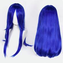 FULCRUM 24 Inch Pink Blue Green Black Anime Costume Long Straight Cosplay Wig Heat Resistant Synthetic Fibers Wig For Party Halloween Christmas