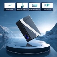 Proyector mini portátil, fácil de llevar, se puede disfrutar en cualquier momento y lugar, admite conexión a múltiples dispositivos, proyector con control remoto. - Ver 5