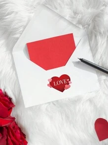 4x4cm Customized Valentine's Day Love Stickers, Wedding Stickers, Heart-Shaped Stickers, Can Print Your Text, Elegant Floral And Botanical Bride Design - Multicolor - View 11