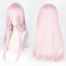 FULCRUM 24 Inch Pink Blue Green Black Anime Costume Long Straight Cosplay Wig Heat Resistant Synthetic Fibers Wig For Party Halloween Christmas