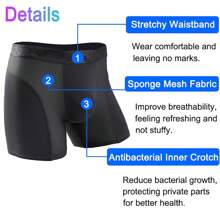 Multipack Anti-Chafing Mens Boxer Shorts Boxer Briefs Longer Legs Underwear Trunks Underpants Comfortable Pants Breathable Soft Stretch Fit Sports Fitness