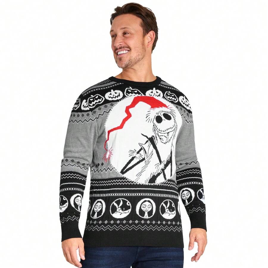 Disney Christmas Jumper Crew Neck With Long Sleeves Warm Cosy Xmas Gift - Multicolor - View 1