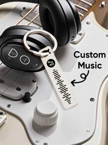 1个定制Spotify钥匙扣，个性化音乐代码钥匙扣，定制不锈钢钥匙扣，乐器钥匙扣，音乐爱好者的完美包包配饰，独特的声波设计 - 绝佳礼物，生日礼物，周年纪念礼物，情人节礼物，父亲节礼物，母亲节礼物，送给他的/她的礼物，圣诞节配饰，定制钥匙扣和配饰，舒适易用，经久耐用，色彩缤纷，可爱，萌趣，趣味，卡哇伊，千禧年，时尚，男女皆宜，休闲，定制，个性化，独特，定制，送给他的理想礼物，送给她的理想礼物，男朋友，女朋友，家人，朋友，服装配饰，时尚秋季，大一，大二，低年级 - 銀獎-掃碼播放音樂 - 查看 1