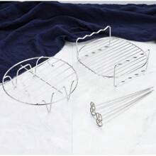 1/3/6 Pcs Air Fryer Round Racks, Stackable Racks, Dehydrator Racks, Drip Tray, Roasting Racks, Food Frying Basket Accessories Set For BBQ Grill & Air Fryer