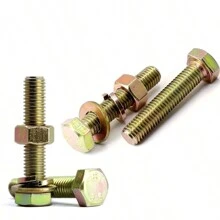 236pcs Assorted Colored Zinc M6 M8 M10 Hex Bolts, Nuts And Washers Kit, Heavy-Duty Bolt And Nut Assortment Set - Yellow - View 8