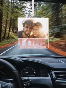 Pendentes de Carro com Foto Personalizada, Acrilico Transparente Personalizado para Espelho Retrovisor de Carro, Fotos Personalizadas de Carro, Presentes de Aniversário Personalizados DIY, Presentes de Natal, Dia dos Namorados, Aniversário, Presente para Casal, Dia das Mães, Dia dos Pais, Presente em Memória de Animal de Estimação, Presentes para Motoristas, Namorados, Namoradas, Pais - Multicolorido - Visão 6