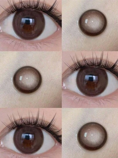 1 par blå kontaktlinser ögonmakeup för att förstora ögonen för årlig användning med en diameter på 14,5 mm lämplig för daglig dejting och sommarfestivaler, fester, evenemang och firanden Halloween-kostym Cosplay