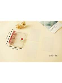 Student Mini 3-Ring Binder With PVC Transparent Cover, Portable Loose-Leaf Notebook Set - 3 Hole Pvc Binder - View 5