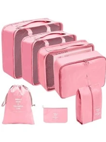 7 Pieces Kit Organizer Bags For Suitcase Clothes Luggage Travel - 隨機的 - 查看 6