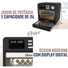 Oven And Air Fryer Large Voltage Fryer 15l Oster Multifunction 10 In 1 OFOR160 Fast Practical Oil-Free Healthy With Timer - View 7