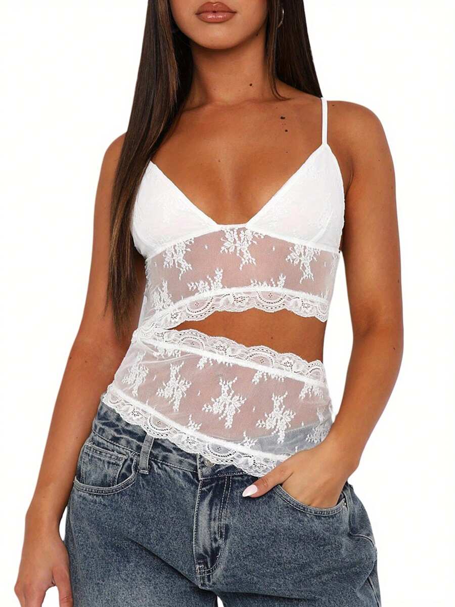Women Tank Tops & Camis - White - View 1