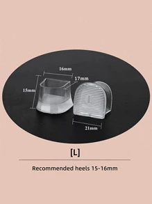 1 Pair Women's Clear High Heel Protectors, Anti-Slip Quiet Replacement Shoe Pads For Thin Heels Women Pumps