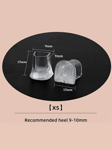 1 Pair Women's Clear High Heel Protectors, Anti-Slip Quiet Replacement Shoe Pads For Thin Heels Women Pumps