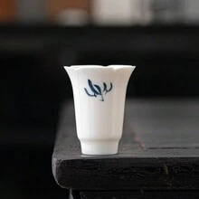 白瓷手绘兰花小陶瓷茶杯，普洱茶个人杯，绿茶功夫茶具，重返校园 - 彩色 - 查看 10