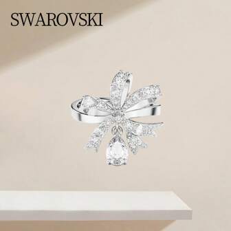 Swarovski VOLTA Charming Bow Design Women's Ring, Gift For Girlfriend, Christmas Gift