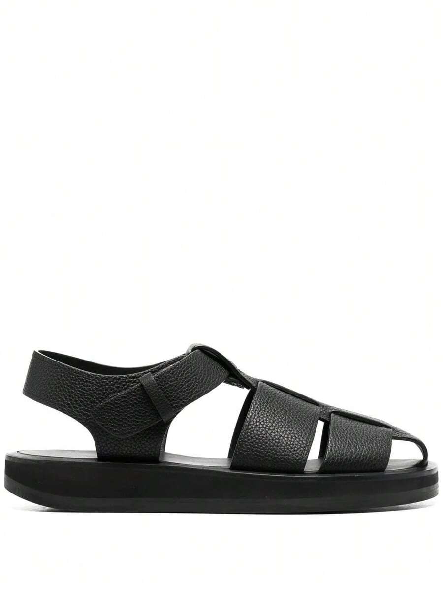 The Row - Women Fisherman Sandal - Black - View 1